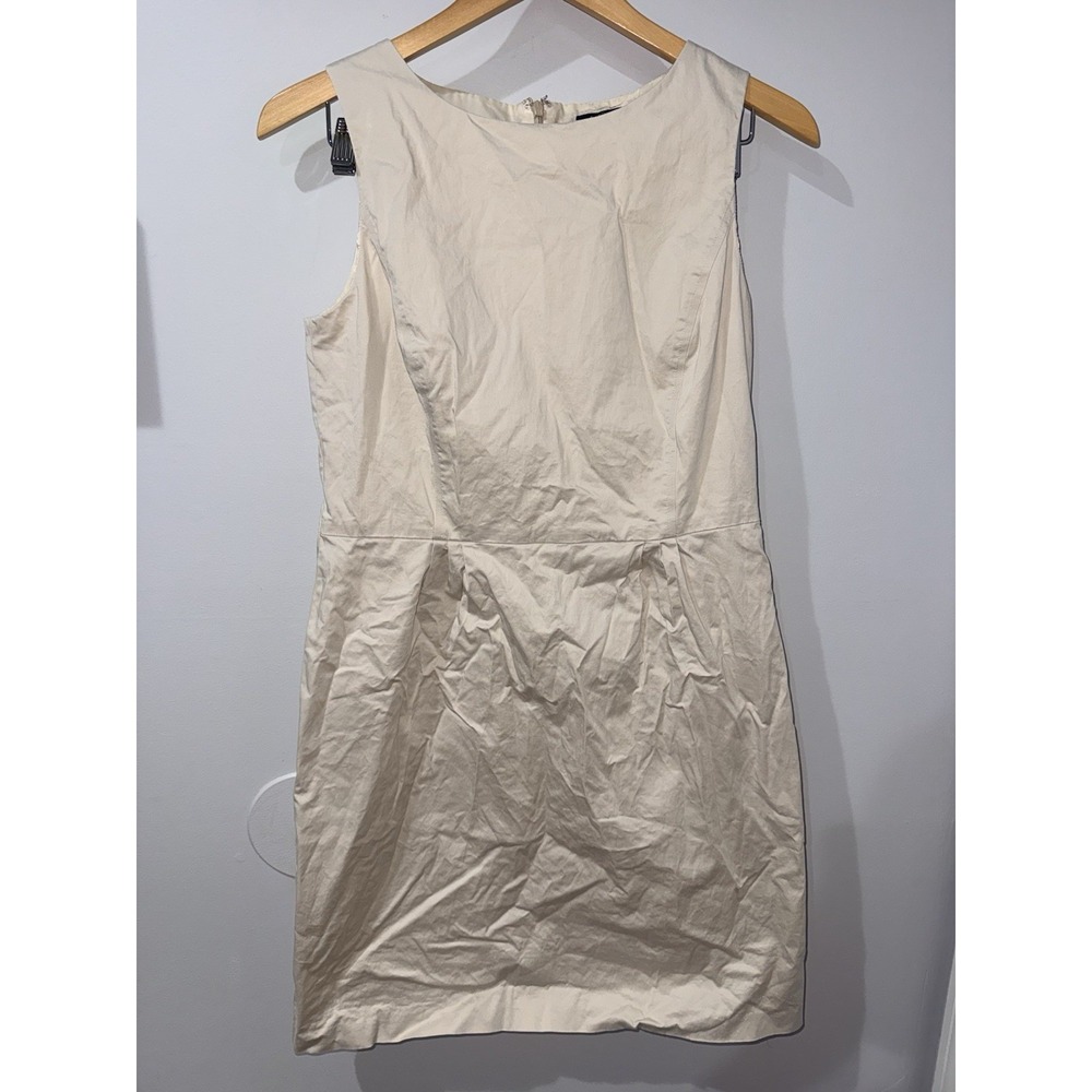Brooks Brothers‎ Beige Sleeveless Dress Women's Sz 10 Stretch R
